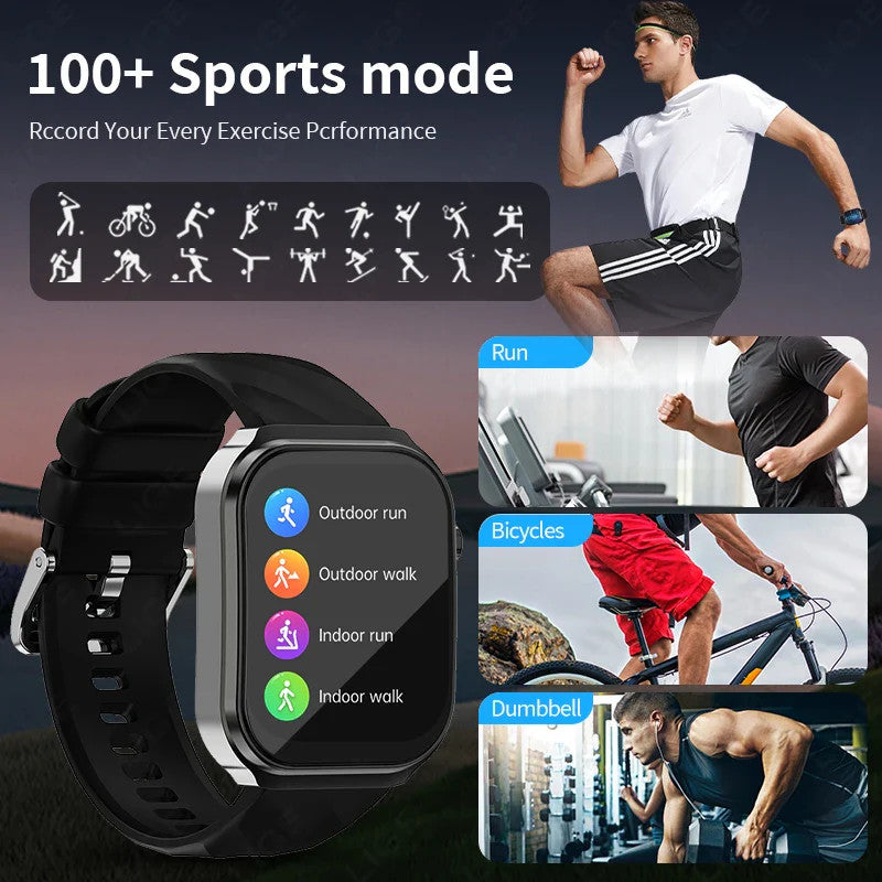 AI Health Smartwatch for Men & Women with Blood Pressure Uric Acid & Blood
