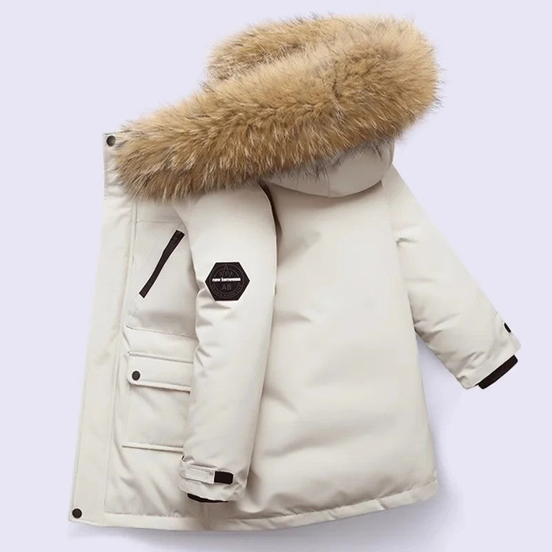 Kids Winter Jacket -30℃ Warm Padded Coat | Thick Velvet Parkas for Children