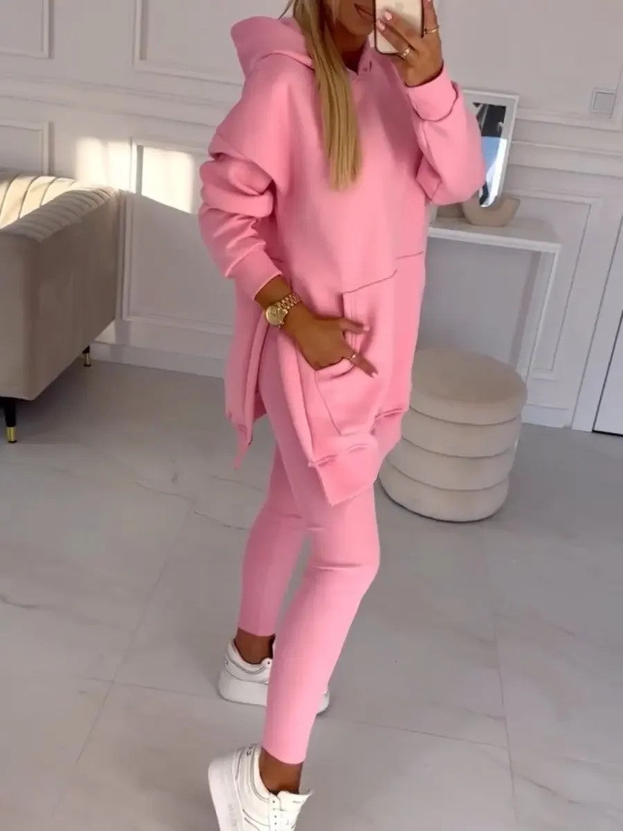 Women's Two Pieces Set Hooded Tracksuit Set