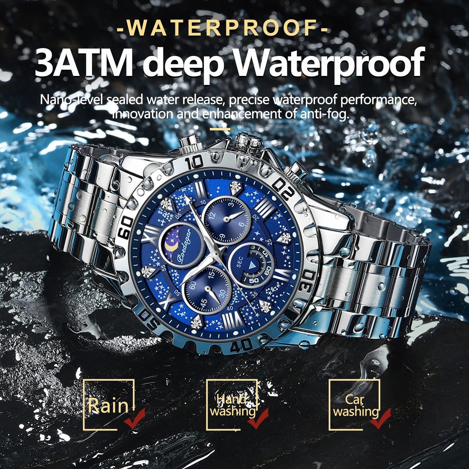 Luxury Watch for Man Quartz Sports Men Watch Waterproof Luminous Stainless