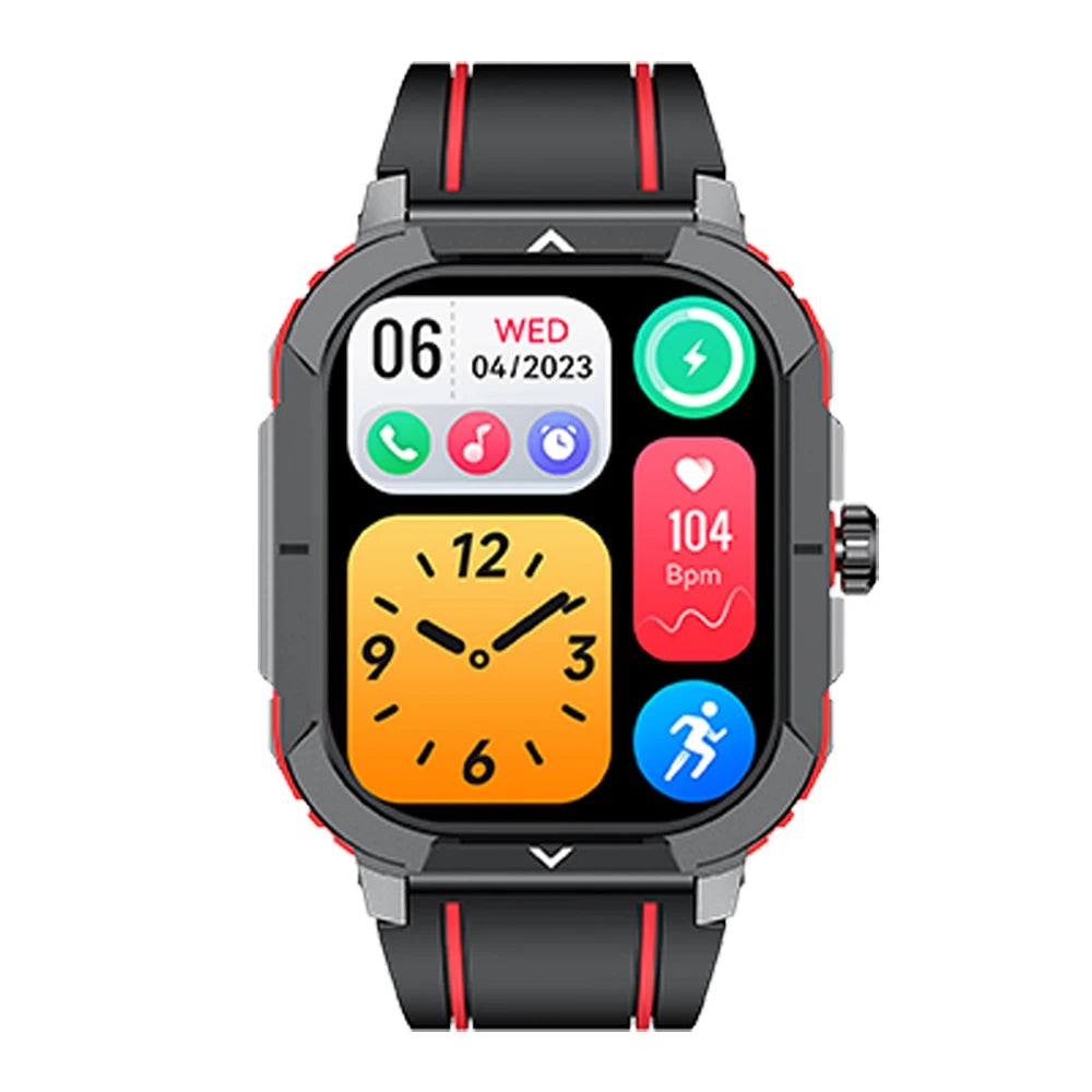 Outdoor Sports Health Monitoring BT Call Waterproof Smartwatch for Men