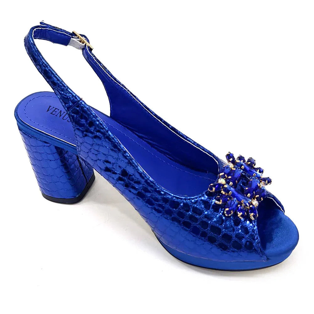 Rhinestone Bling Peep Toe Slingback Heels & Bag Set — 6 Colours | EU 37–43