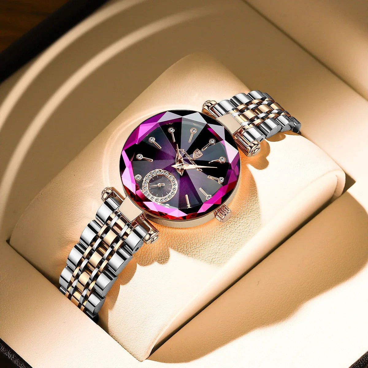 Luxury Elegant Ladies Wristwatch Waterproof Stainless Steel Watch for Woman