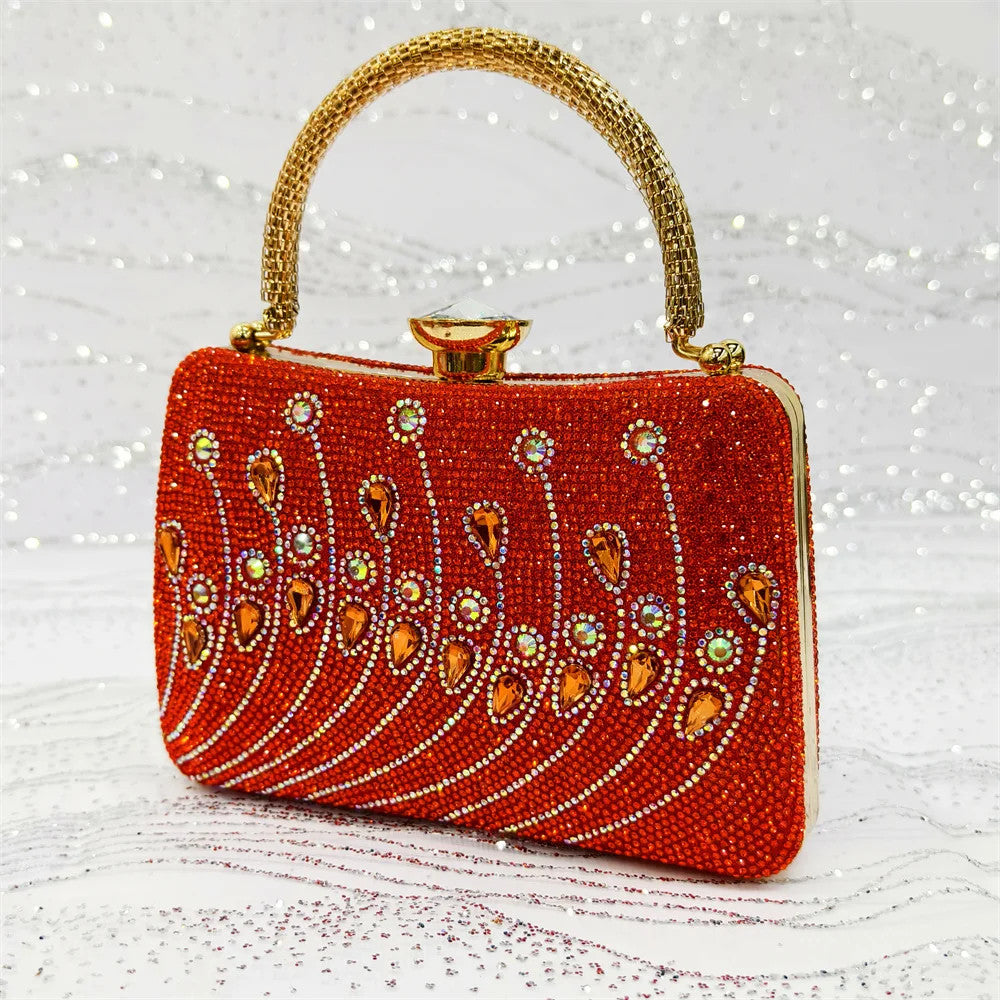 Rhinestone Slingback Pumps & Bag Matching Set — Bling Pointed Toe | 5 Colours | EU 37–43