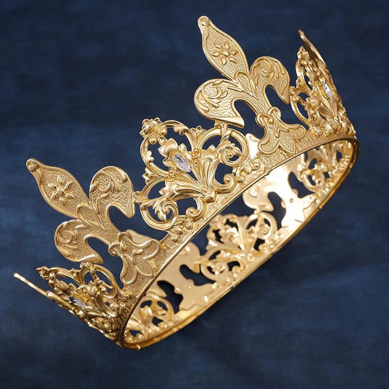 Retro Court Royal Crowns Queen King Pageant Prom Tiara Diadem Hair Ornaments