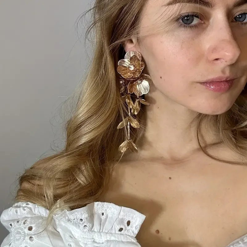 Best Lady 3pcs Handmade Flower Inlaid Rhinestone Vintage Jewelry Set - Perfect