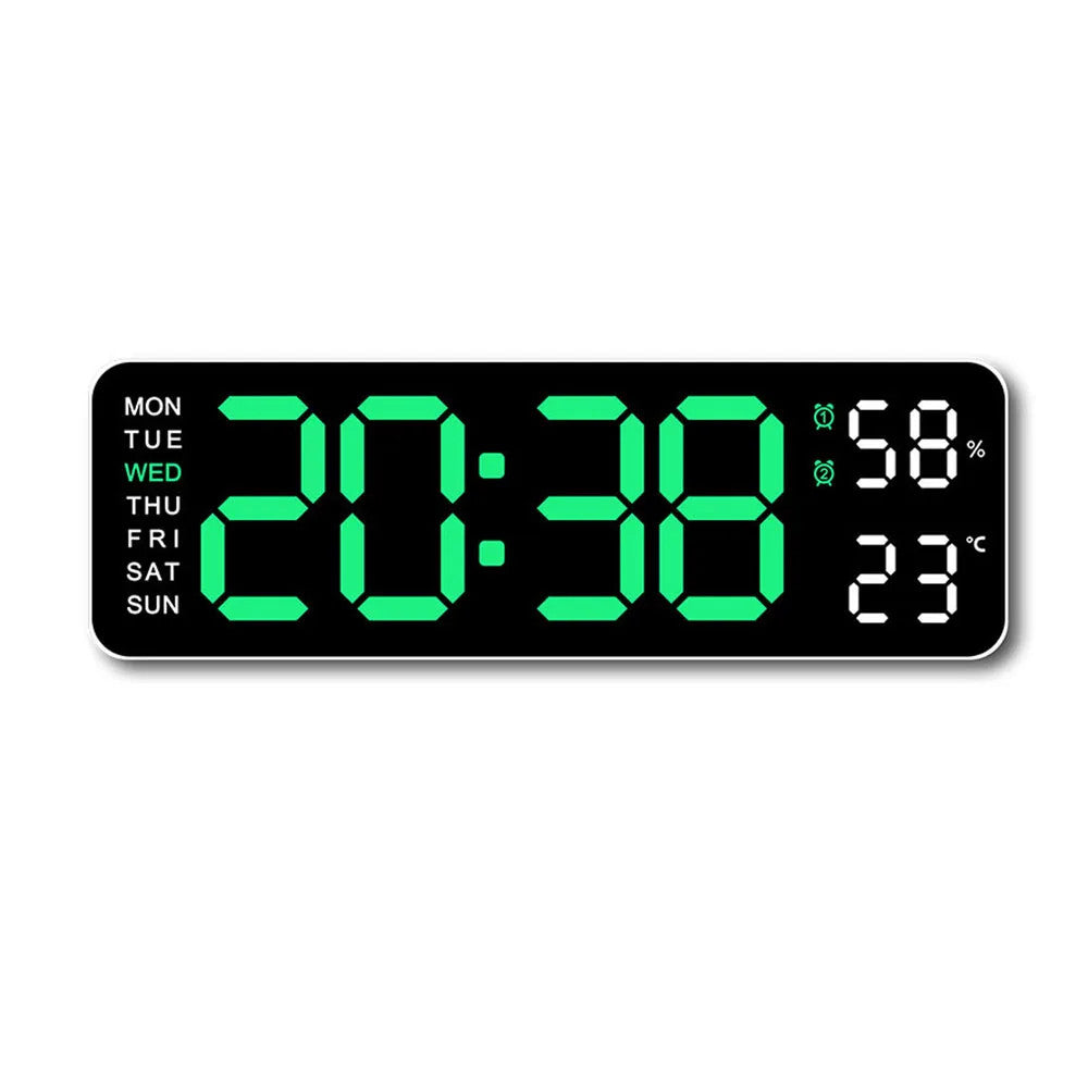 Digital LED Alarm Clock with Calendar,Temperature and Humidity. Acrylic or