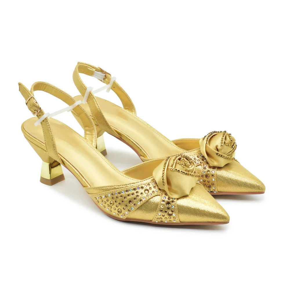 Crystal Rhinestone Spike Heel Pumps | Shoes & Matching Bag Set | EU 38–43 | Party & Wedding