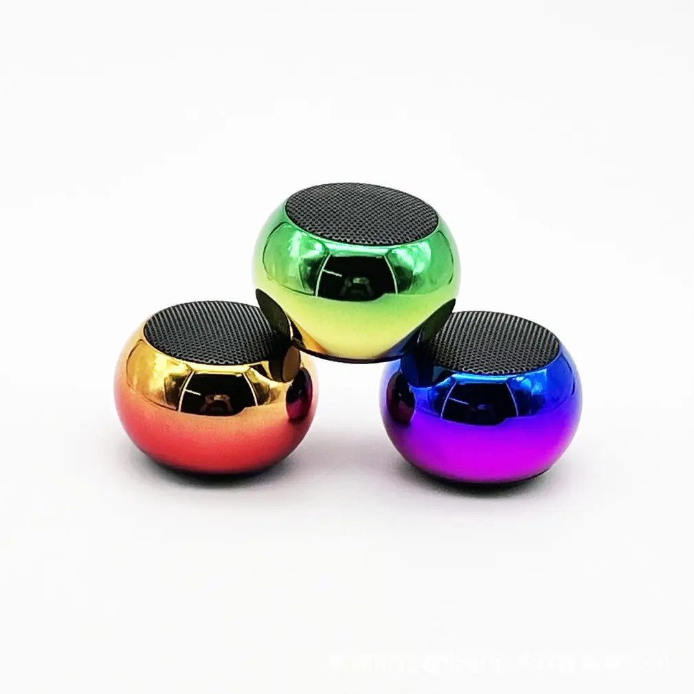 Wireless Bluetooth Speaker Portable Small Steel Gun Metal Heavy Stereo Surround