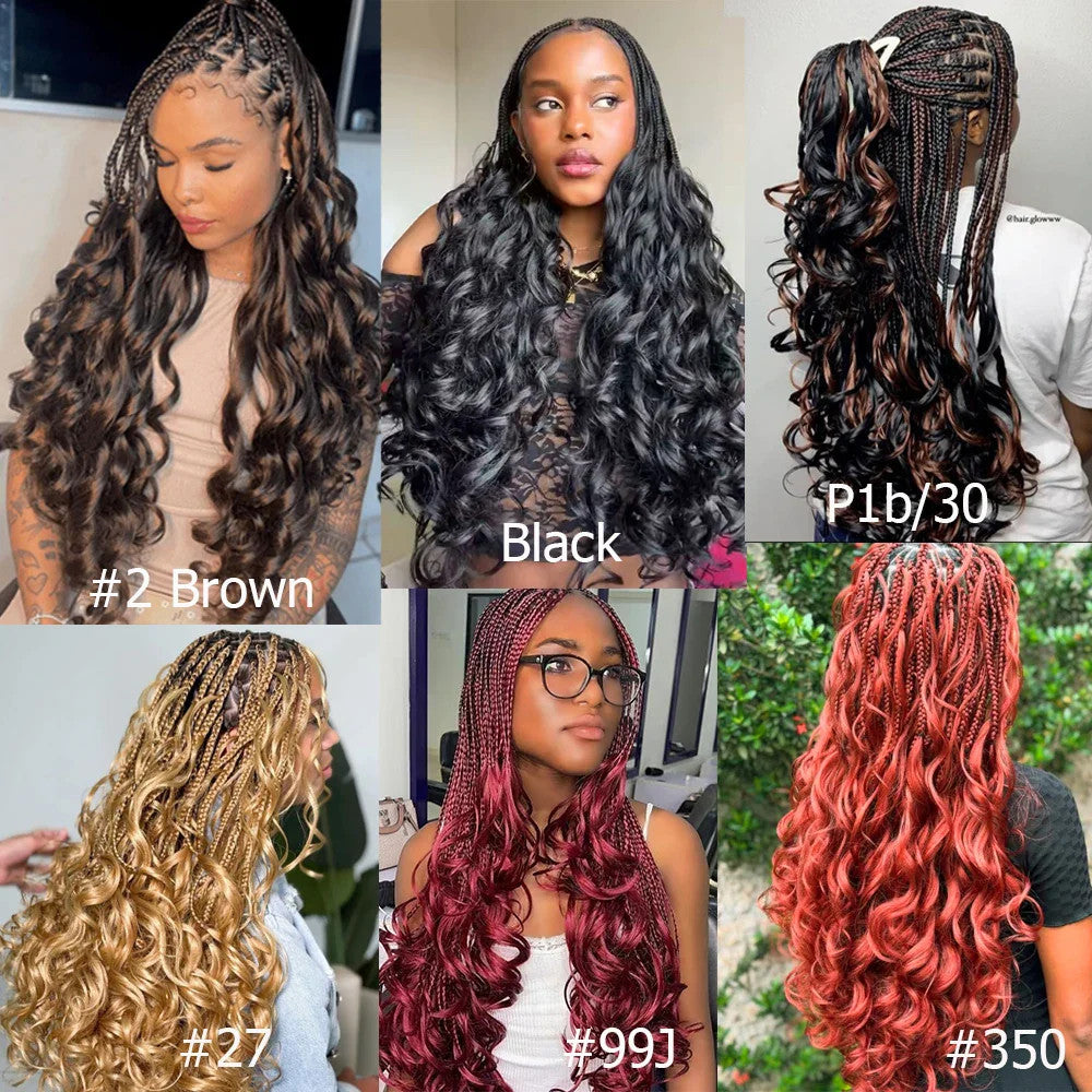 100g Human Hair Bulk for Braiding French Curls Boho Braids Loose Wave Romance