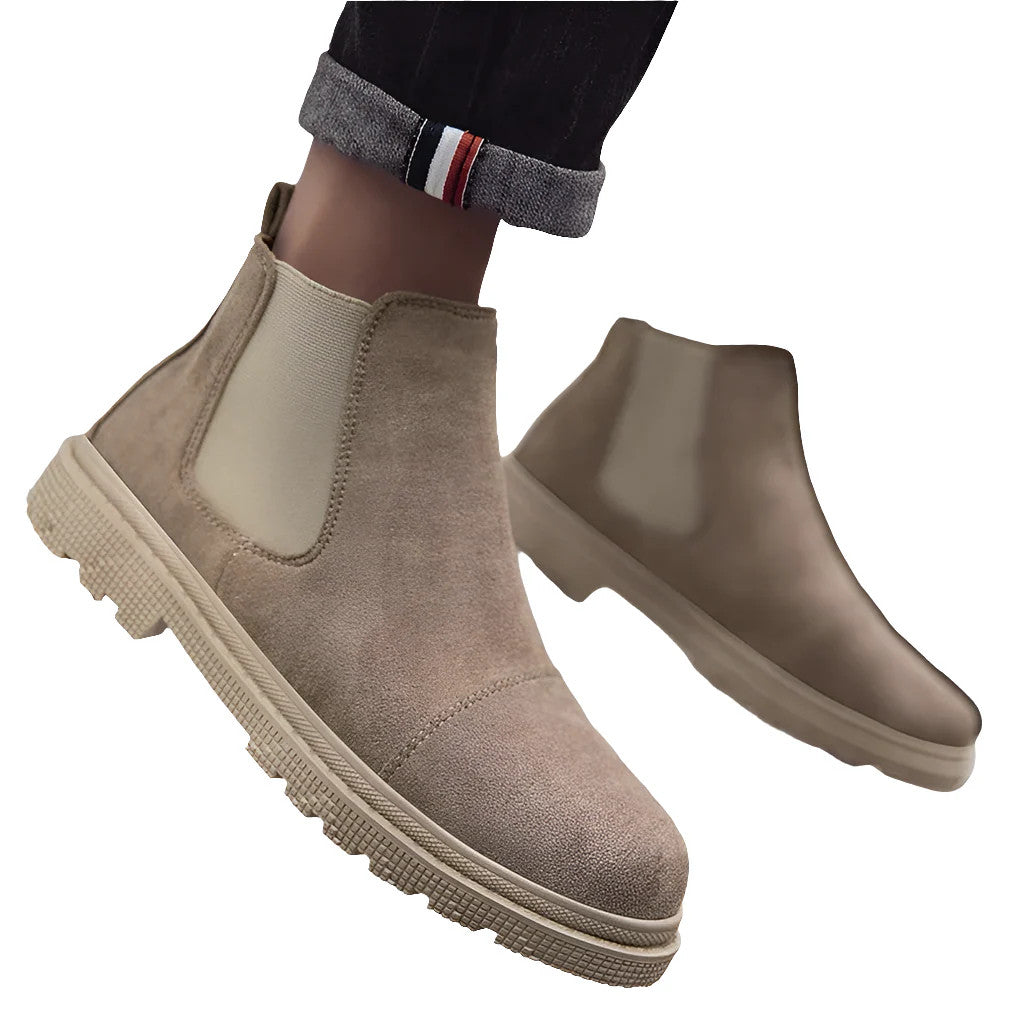 New Winter Boot Casual Shoes for Men Round Toe Slip-on Trendy All-match British