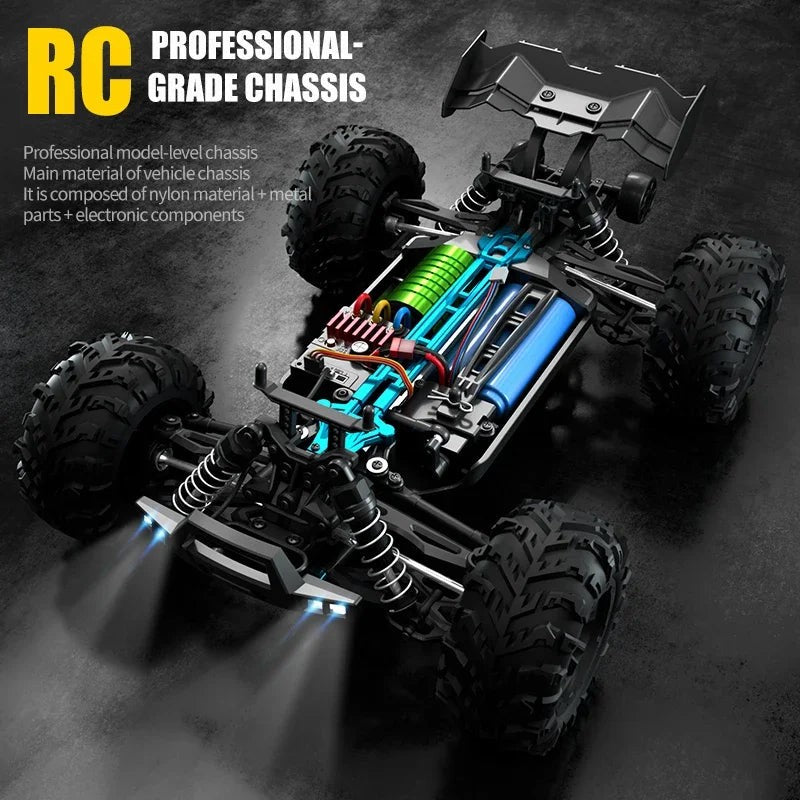 1:16 70KM/H Or 50KM/H 4WD RC Car With LED Remote Control Cars High Speed Drift