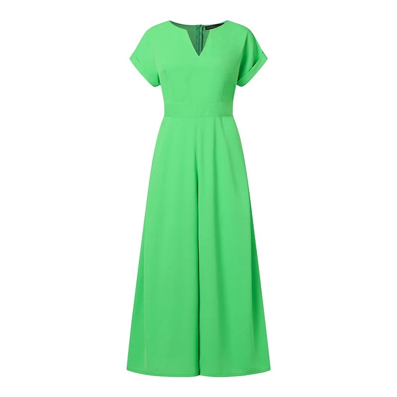 ZANZEA Summer Overalls Women 2024 Elegant Jumpsuits Holiday Casual Short Sleeve
