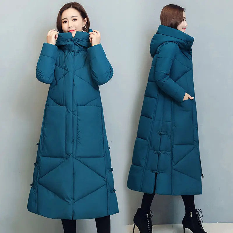 Women's Fashionable Thick Cotton padded Warm Snow Outerwear Windproof Hooded