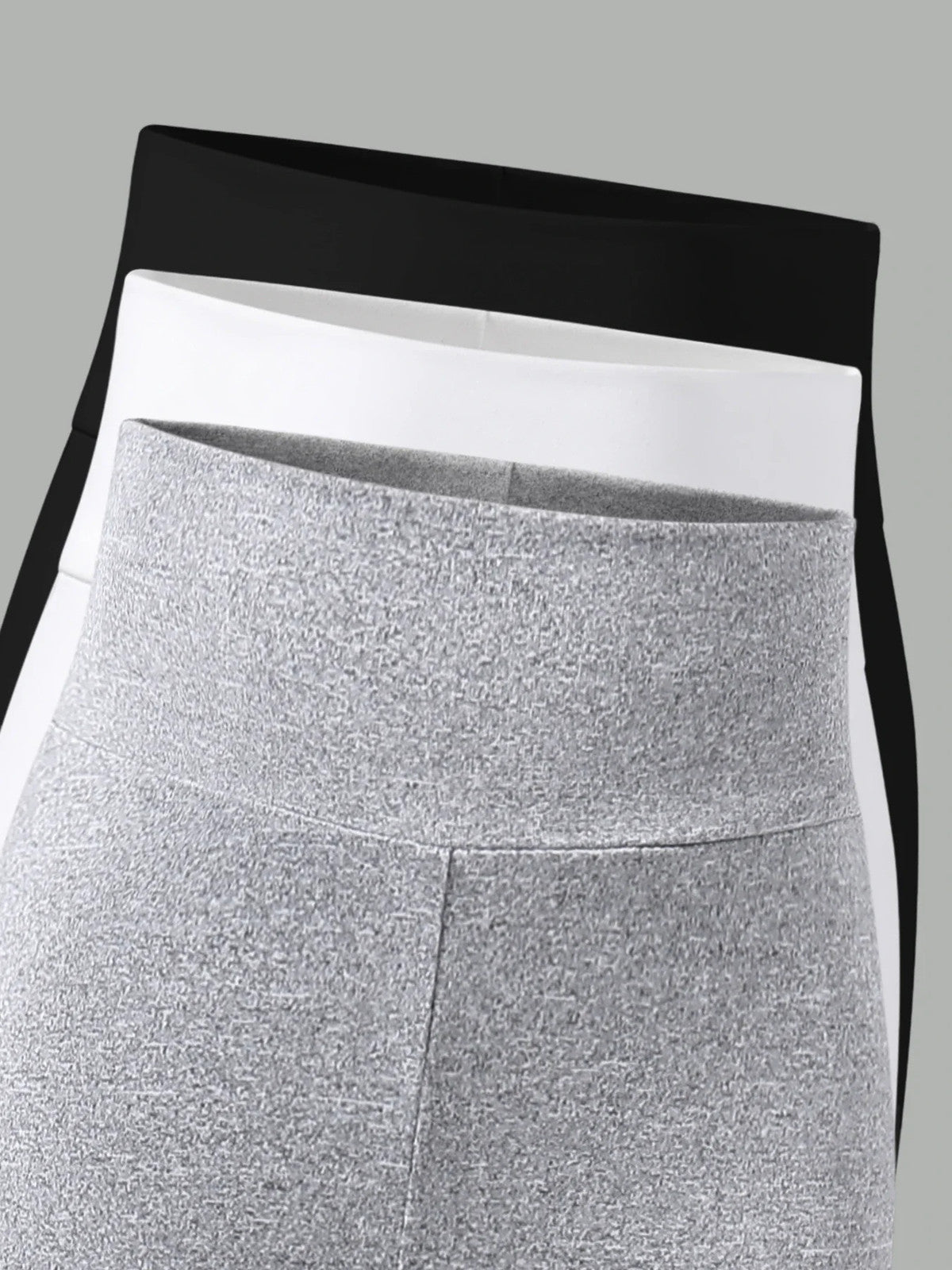 Spring and Autumn girls elastic knit base tight pants 3 pieces - black - white