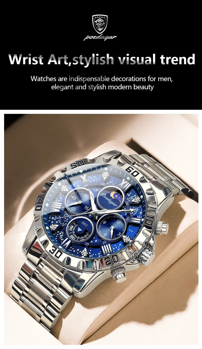Luxury Watch for Man Quartz Sports Men Watch Waterproof Luminous Stainless