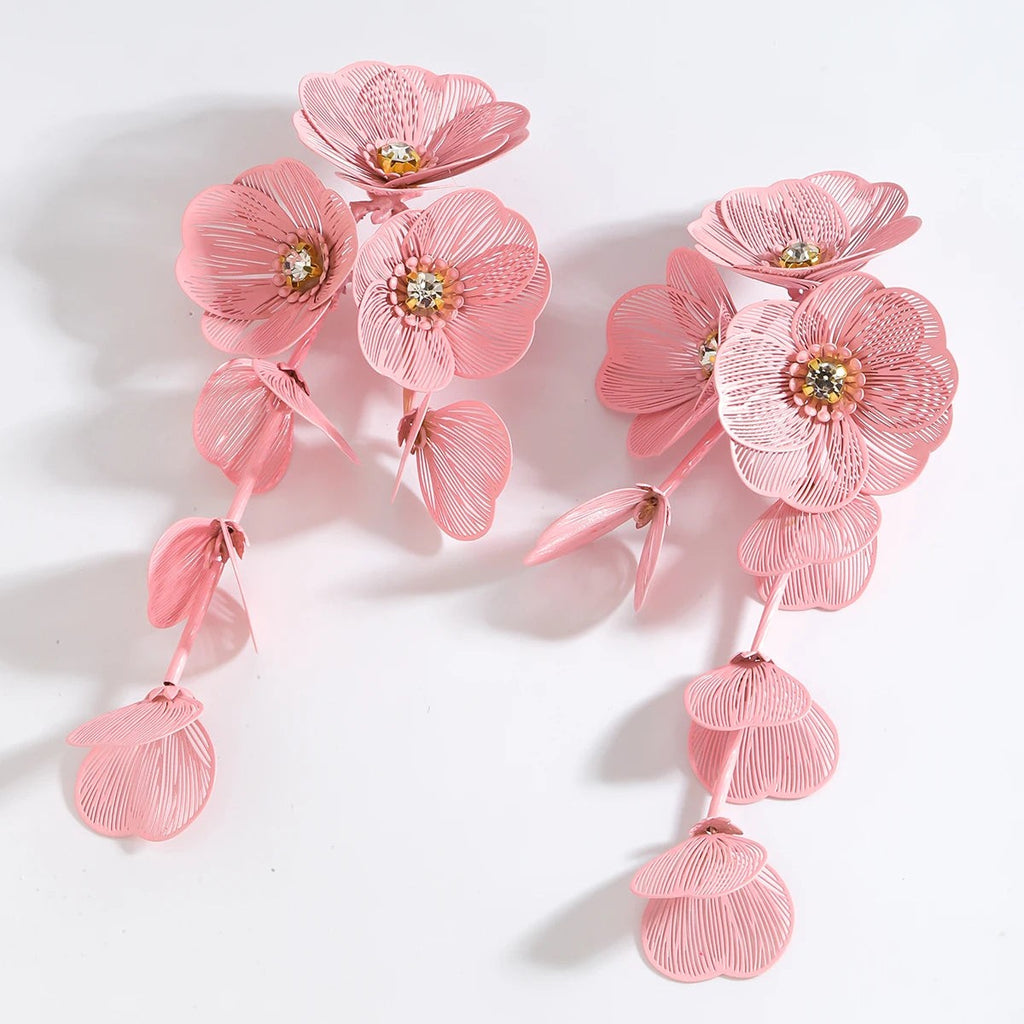 Best Lady 3pcs Handmade Flower Inlaid Rhinestone Vintage Jewelry Set - Perfect