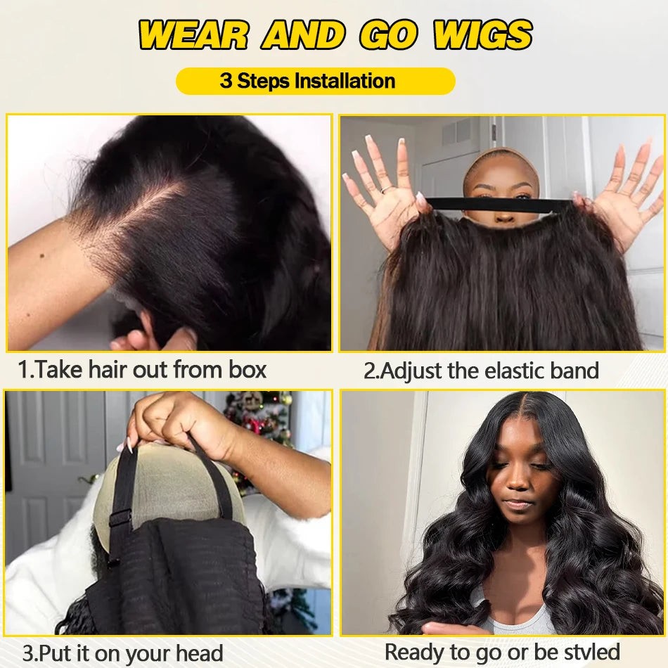 14 16 Inch BoB Wig Human Hair Body Wave 13x6 HD Lace Frontal Wigs Water Wave