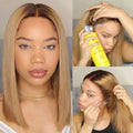 Ombre Blond Wig Brazilian Remy Hair Short Bob Human Hair Wigs Highlight P4/27