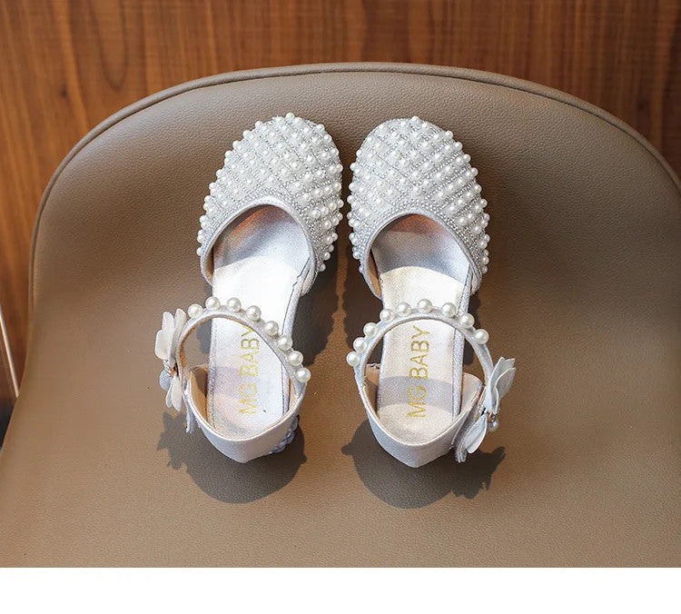 Girls Sandals Fashion Summer New Sequin Princess Shoes Bow Children's Sandals