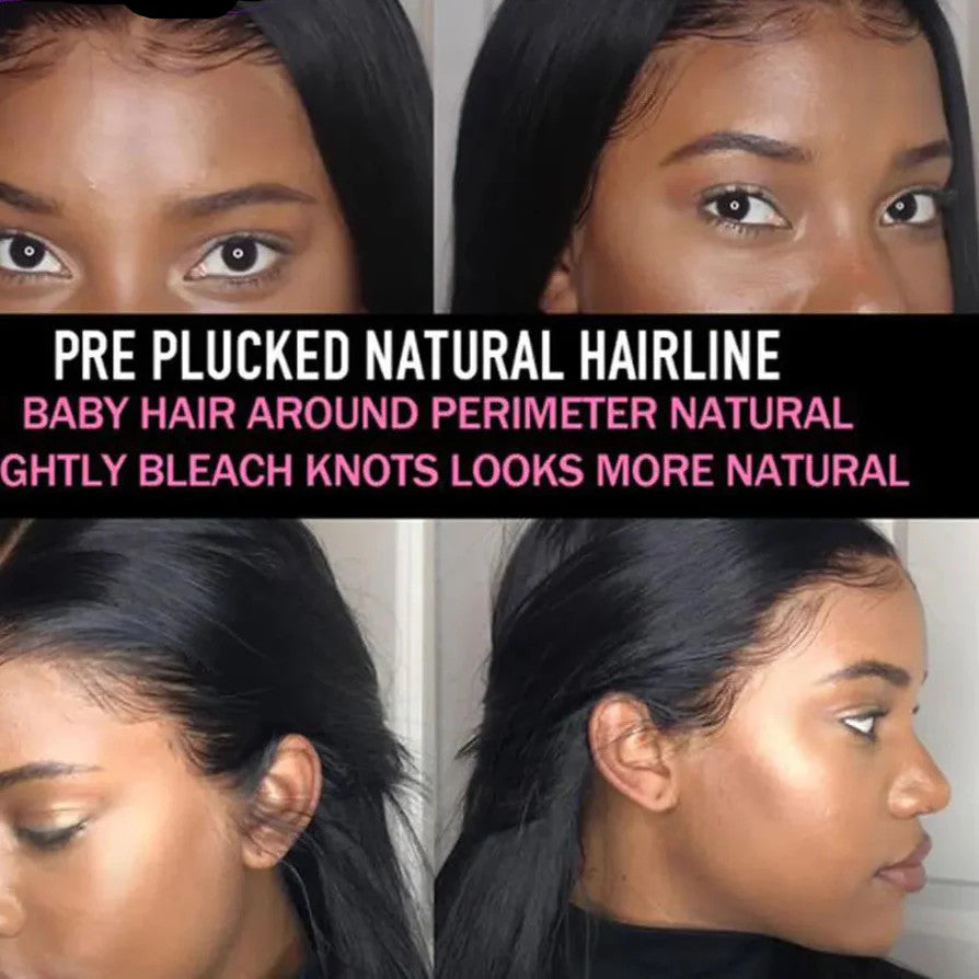 13x6 Straight Lace Front Wig 360 Lace Frontal Wig HD Transparent Lace Wigs For
