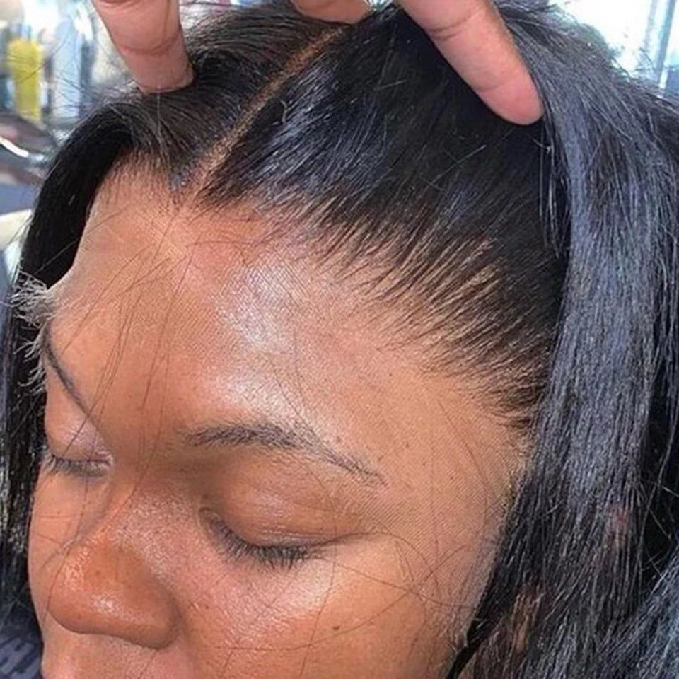 Yaki Straight Wig 360 Lace Frontal HD Human Hair Wigs Full Lace Kinky Straight