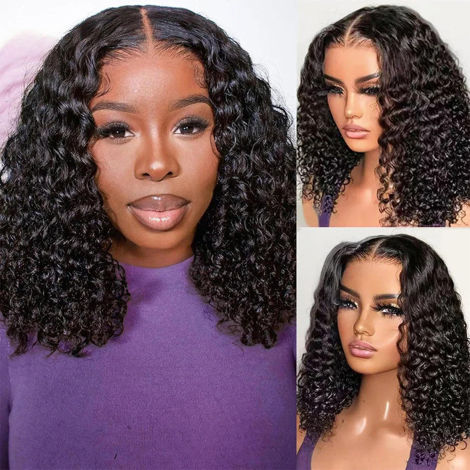 Mongolian Kinky Curly Wig Human Hair 13x4 Curly Lace Front Human Hair Wigs Deep