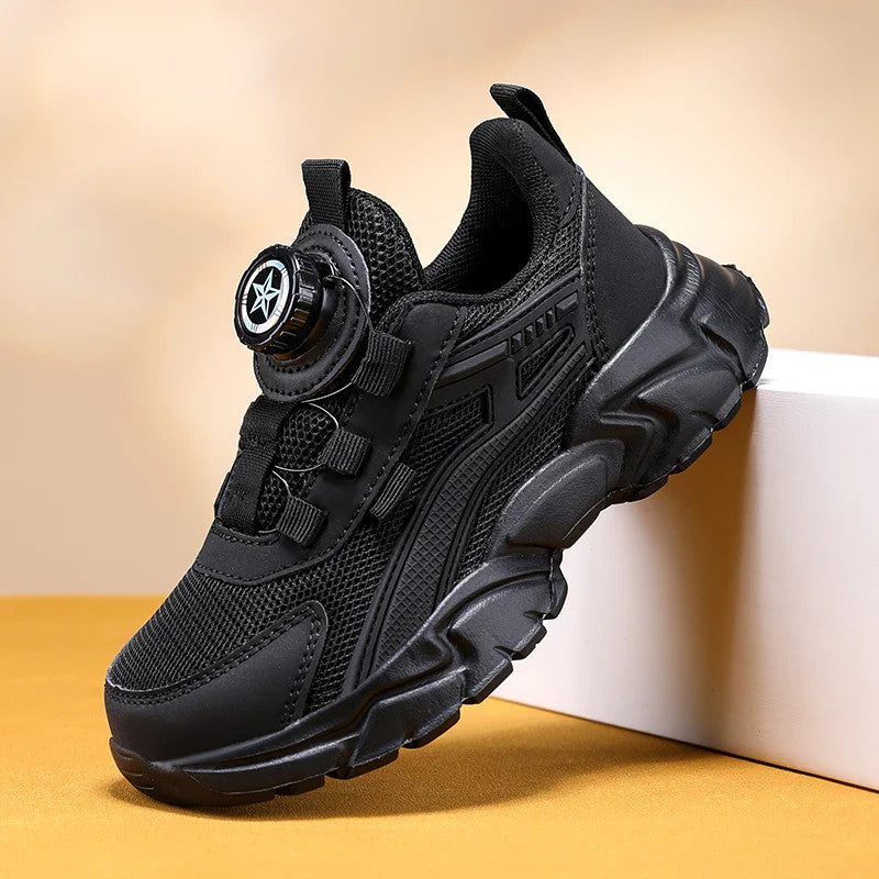 New Children Sports Shoes Boy Sneaker Black Mesh Summer Breathable Kids Casual