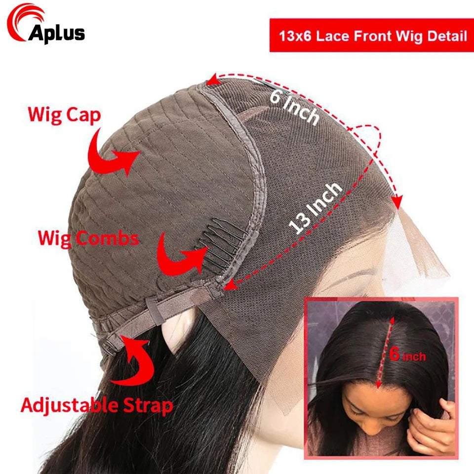 Yaki Straight Wig 360 Lace Frontal HD Human Hair Wigs Full Lace Kinky Straight