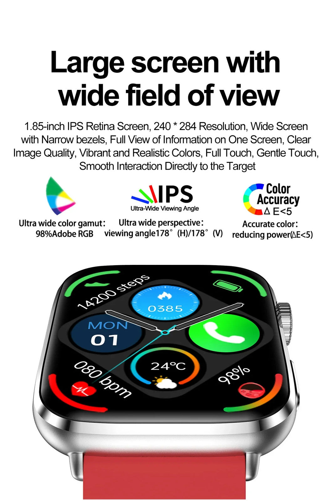 2025 AI Diagnosis NFC Smart Watch Women 1.85 inch AMOLED Blood pressure Heart