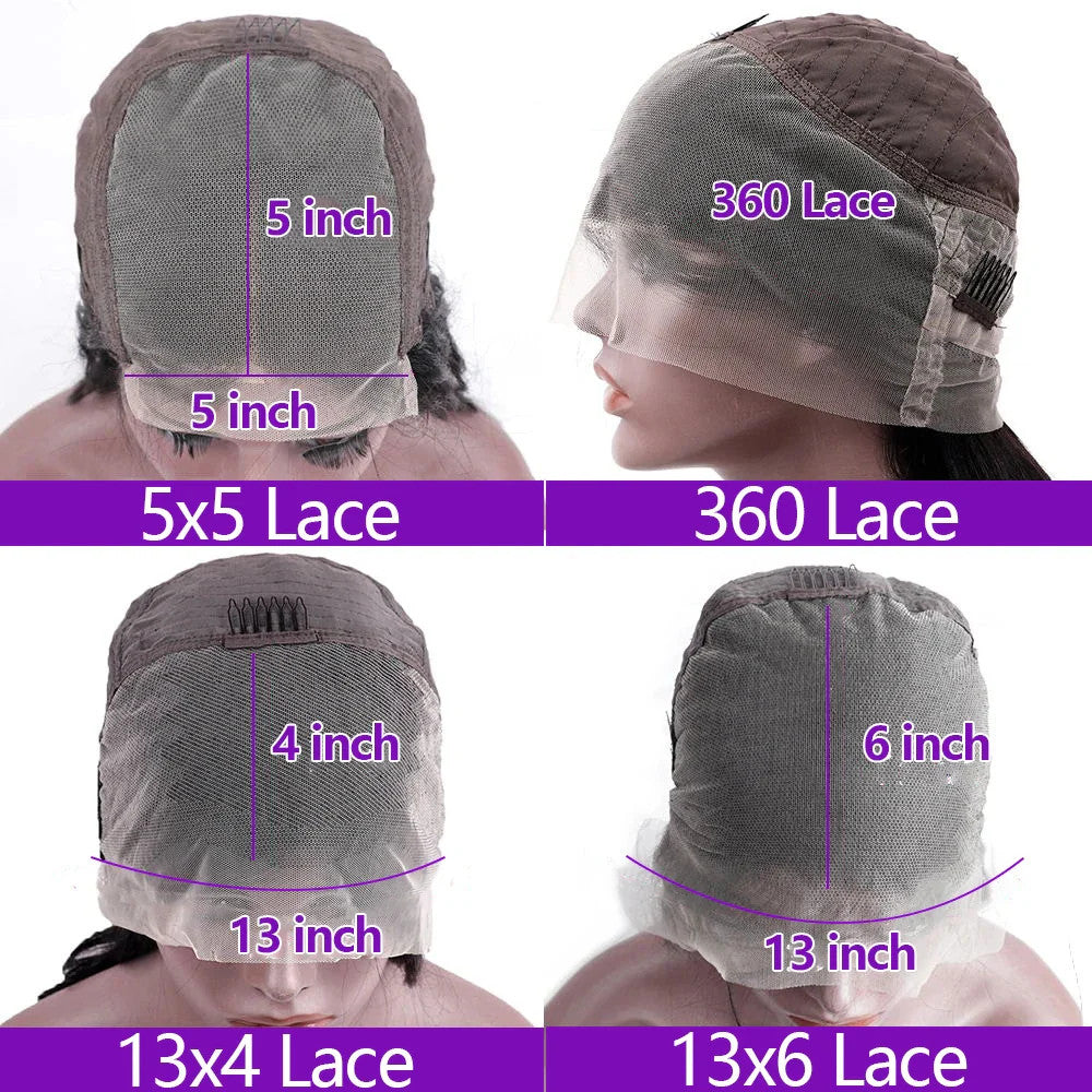 13x6 Straight Lace Front Wig 360 Lace Frontal Wig HD Transparent Lace Wigs For