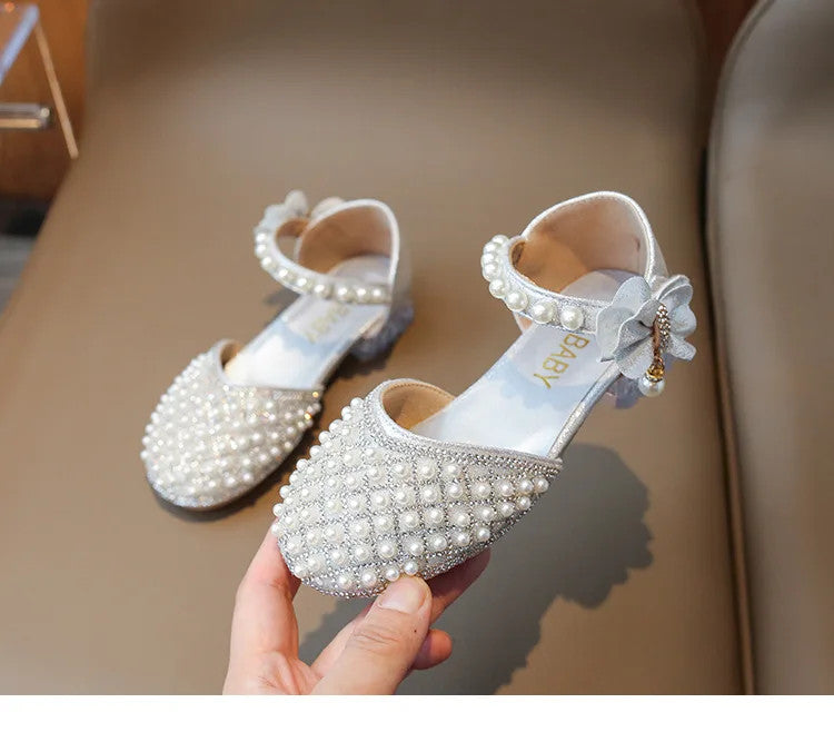 Girls Sandals Fashion Summer New Sequin Princess Shoes Bow Children's Sandals