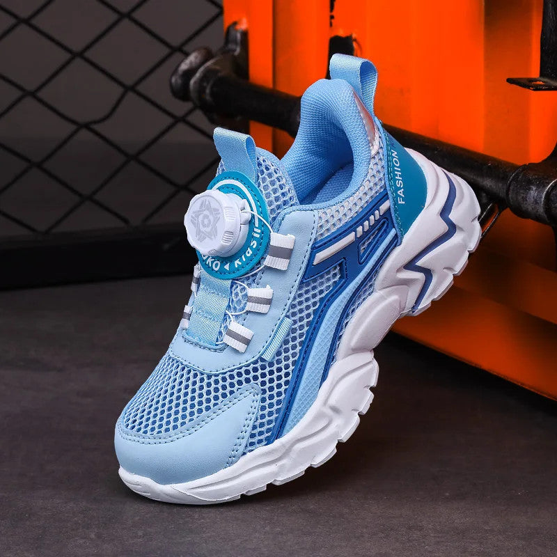 New Children Sports Shoes Boy Sneaker Black Mesh Summer Breathable Kids Casual