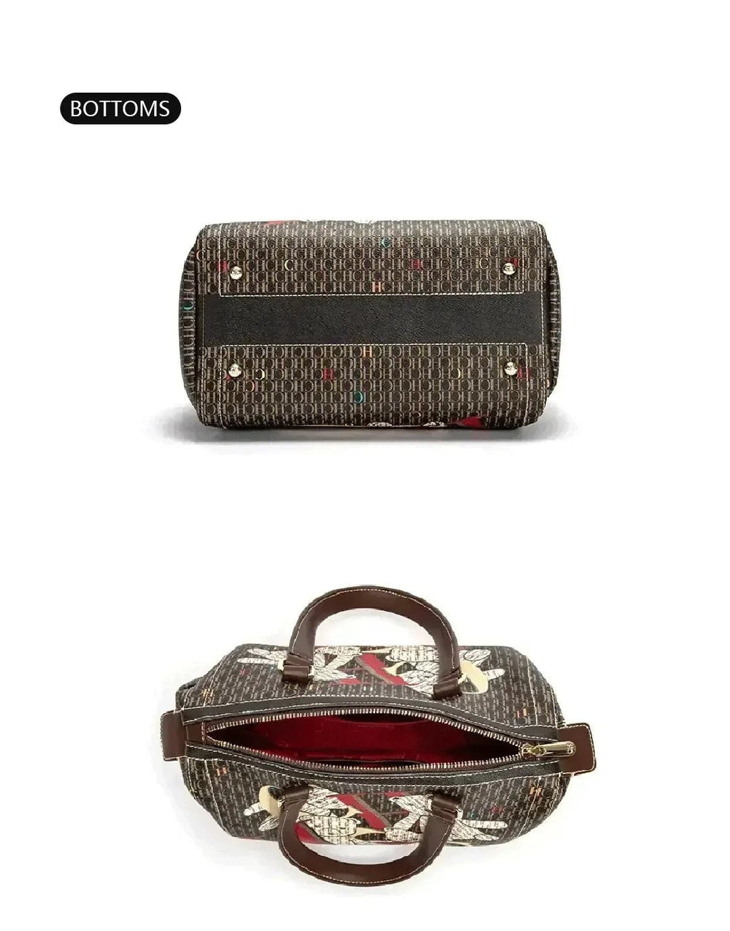 Women's Commuter Crossbody Colorful Printed Monogram Bag