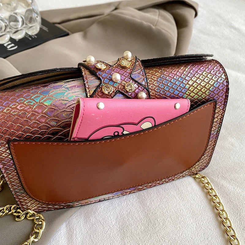 2024 New Handmade Rivet Butterfly Wing Crossbody Bag Women Designer Handbag And