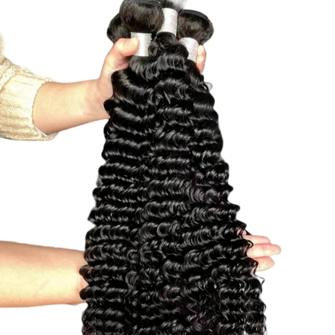 15A Burmese Curly Bundles Human Hair Deep Wave Raw 3 4 Bundle 100% Unprocessed