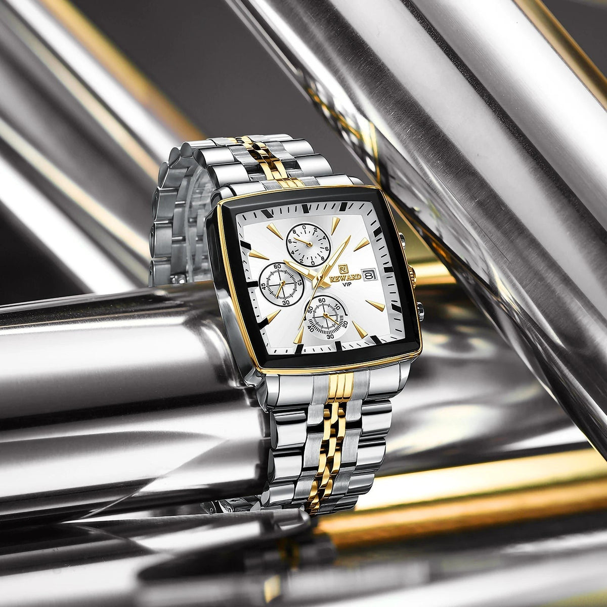 Men's Luminous Quartz Watch | Chronograph | Water-Resistant | Stainless Steel Band | 5 Colourways