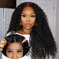 Water Wave Glueless Wig Human Hair Ready To Wear Pre Cut 4x4 Lace Closure Wig