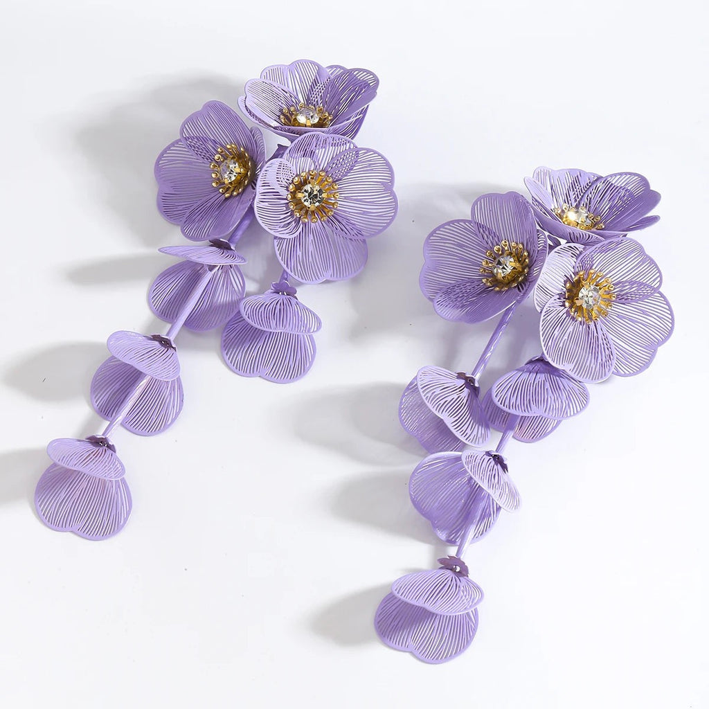 Best Lady 3pcs Handmade Flower Inlaid Rhinestone Vintage Jewelry Set - Perfect