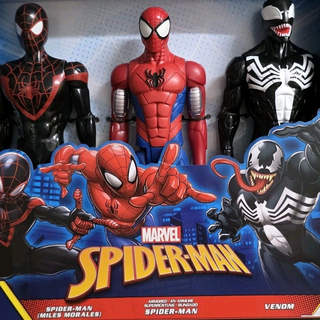 Hasbro Marvel Spider-Man Titan Hero Series - Miles Morales, Spider-Man and Venom