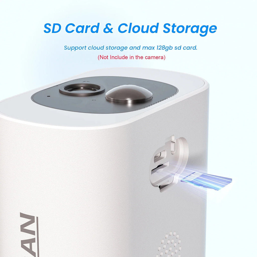 Outdoor Solar Security Camera with Battery 3MP 2.4G WIFI Camera Battery Cloud