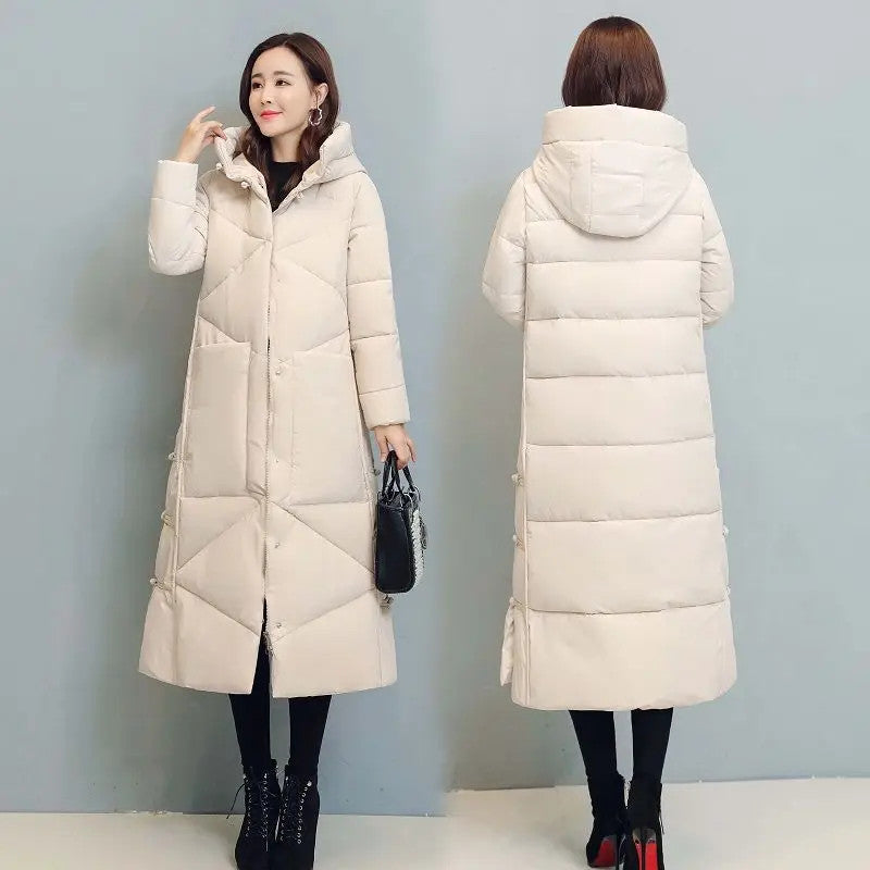 Women's Fashionable Thick Cotton padded Warm Snow Outerwear Windproof Hooded