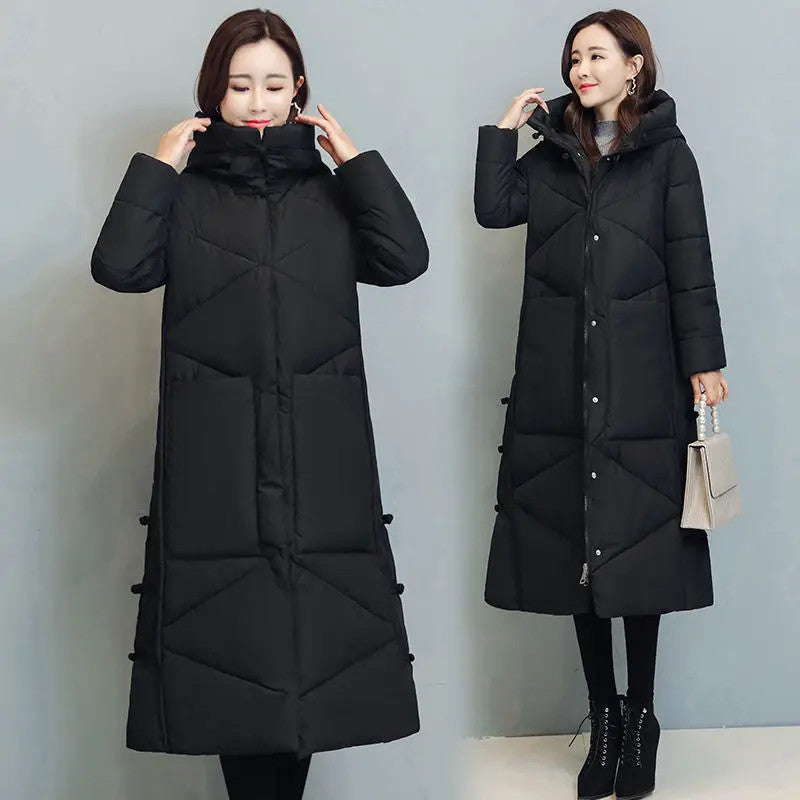 Women's Fashionable Thick Cotton padded Warm Snow Outerwear Windproof Hooded