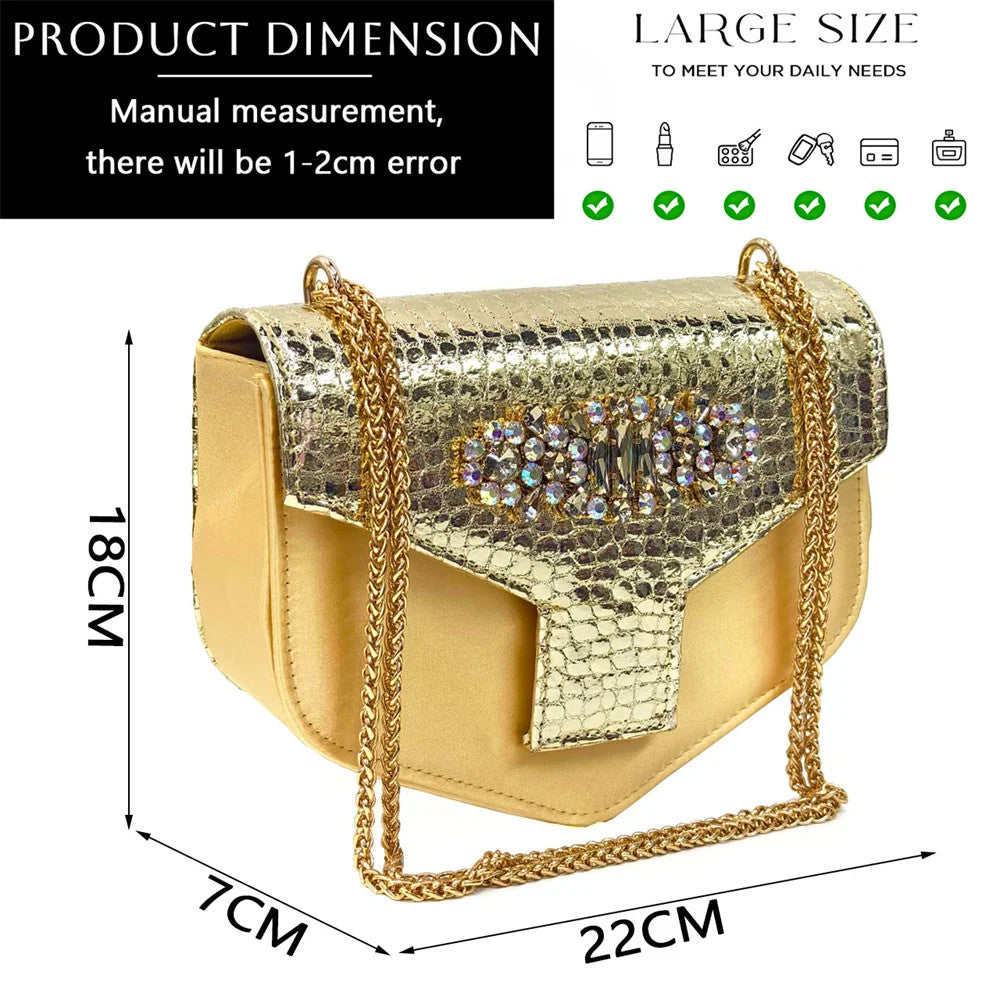 Rhinestone Bling Peep Toe Slingback Heels & Bag Set — 6 Colours | EU 37–43