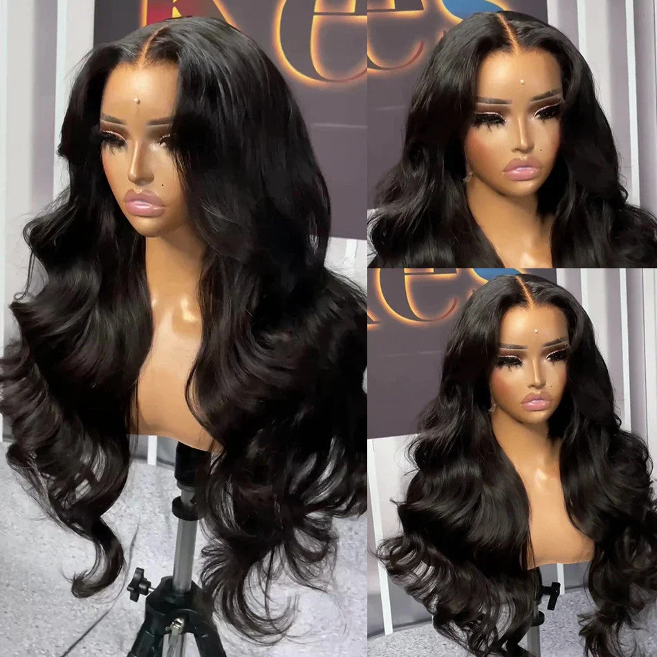 Body Wave Lace Front Human Hair Wig 30 40 Inches 200 Density Brazilian Remy