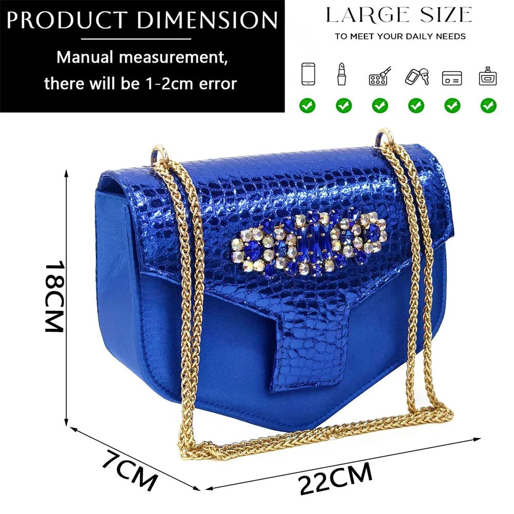 Rhinestone Bling Peep Toe Slingback Heels & Bag Set — 6 Colours | EU 37–43