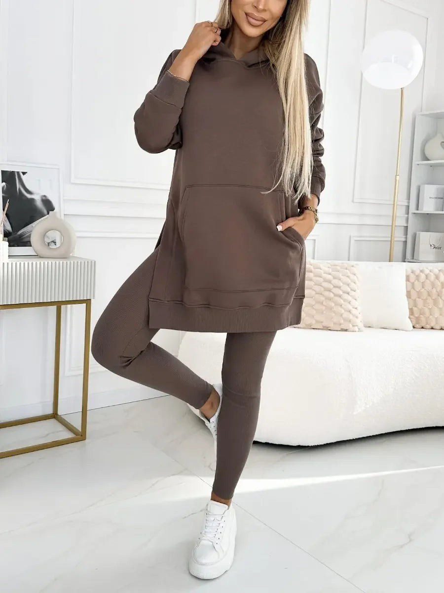 Women's Two Pieces Set Hooded Tracksuit Set