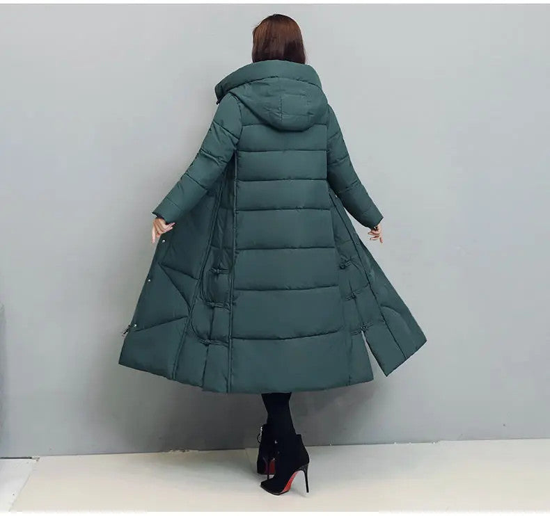 Women's Fashionable Thick Cotton padded Warm Snow Outerwear Windproof Hooded