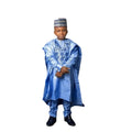 H&D New African Tradition Clothes For Kids Boys Blue Long Sleeve Tops