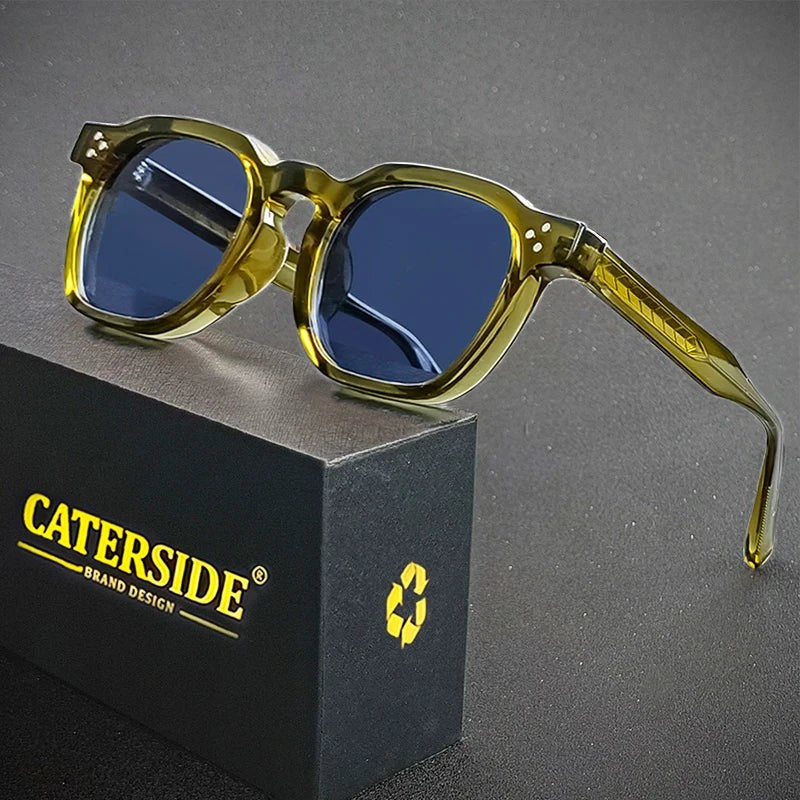 Retro Punk Men Sunglasses Small Frame Square Personalized Design Sun Glasses